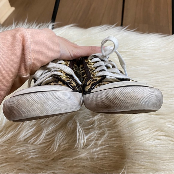 COACH tan / brown leopard Barrett sneakers 7 - Picture 6 of 14